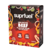 SUPRFUEL - HIGH PROTEIN BEEF FLAVOR SOUP WITH NOODLES (5 MEALS) written on the product pack in white colour